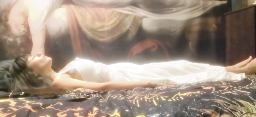 Still image from Karine Miras lucid dreaming art video